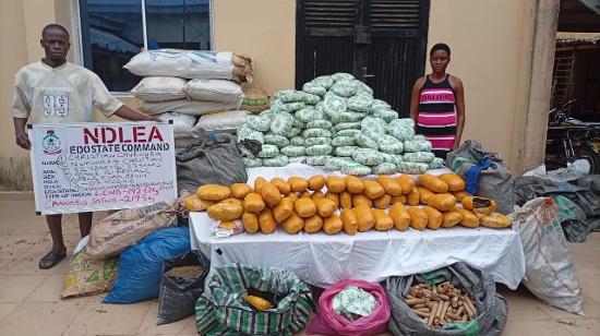 Husband, wife nabbed as NDLEA uncovers 412kg drug warehouse in Benin