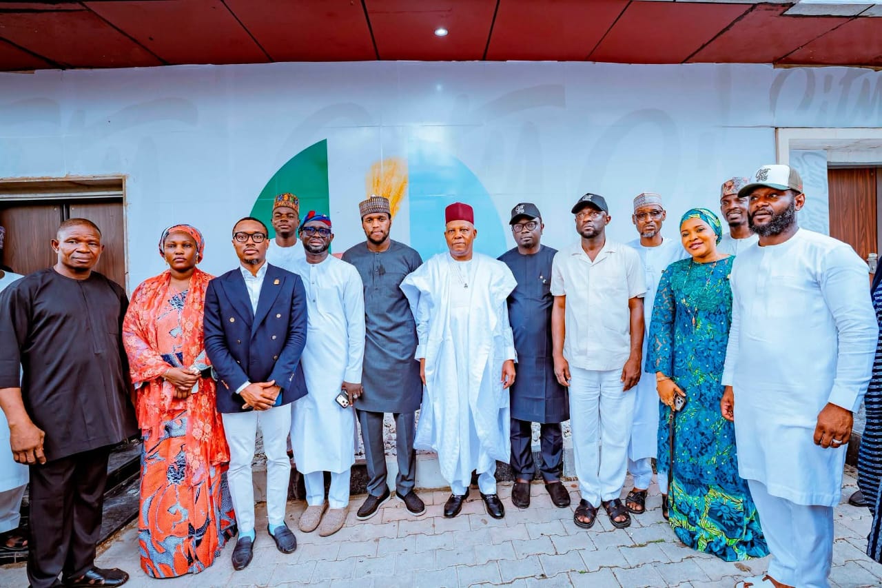 Shettima visits National Secretariat of City Boy Movement after he was confirmed as running mate to President Bola Tinubu in 2027 election