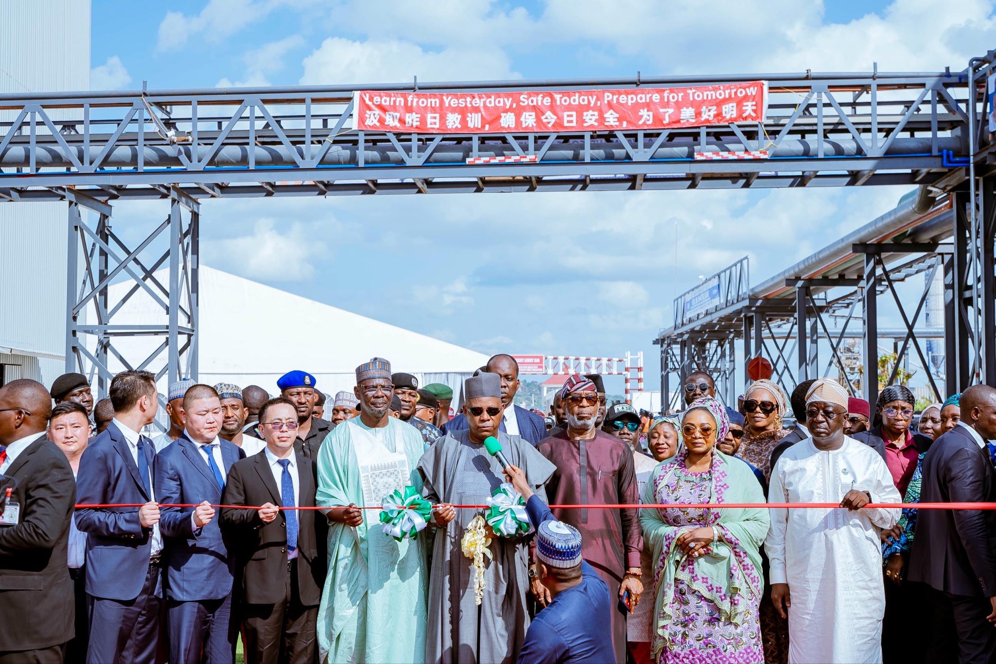 President Bola Tinubu inaugurates a lithium processing plant with a daily processing capacity of 6,000 metric tonnes in Nasarawa State.